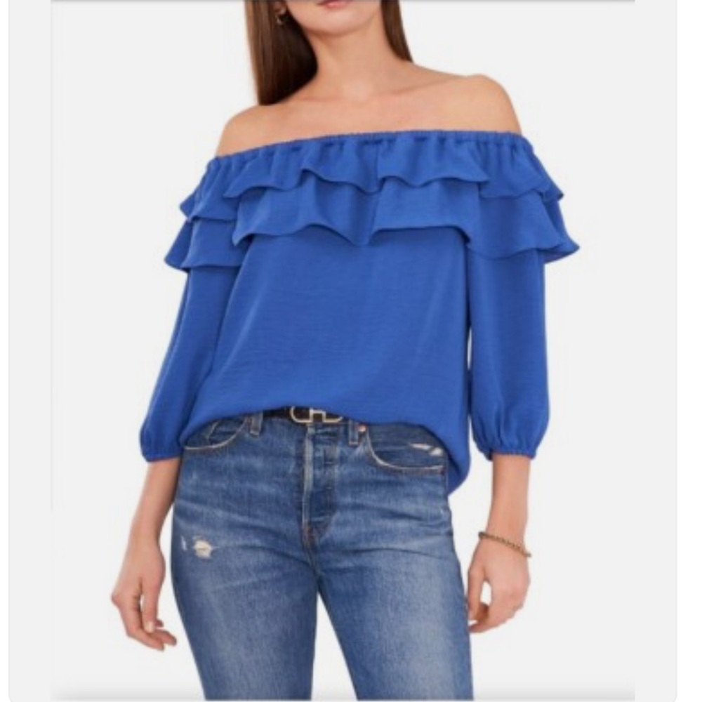Vince Camuto Women's Off-Shoulder Blue Top NWOT